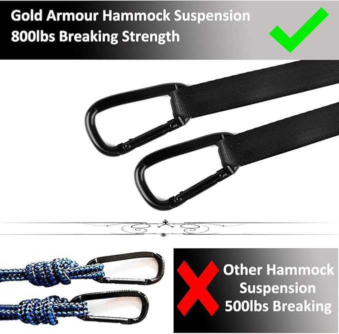 Gold Armour Camping Hammock - XL (Hawaii Blue) Gold Armour