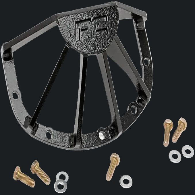 Black differential cover guard with bolts and washers for offroad vehicles in Lebanon