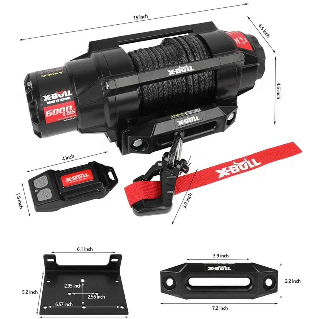 X-BULL 6000LBS IP68 Waterproof Electric Winch
