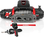 X-BULL Electric Winch XRS 13500 LBS 12V Synthetic Rope for Towing Truck Off Road with 2 in 1 Wireless Remote MBK4x4Parts