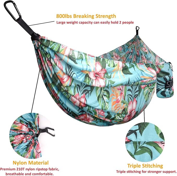 Gold Armour Camping Hammock - XL (Hawaii Blue) Gold Armour