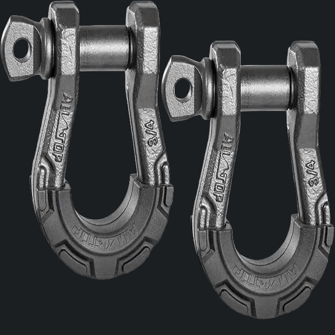 Heavy-duty 3/4 offroad D ring shackles for 4x4 vehicles, suitable for Lebanon
