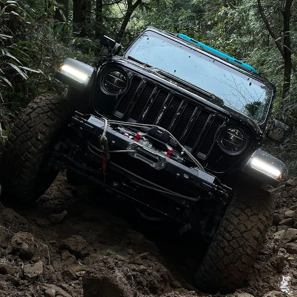 X-BULL Electric Winch XRS 13500 LBS 12V Synthetic Rope for Towing Truck Off Road with 2 in 1 Wireless Remote MBK4x4Parts