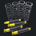 Coil springs and yellow shock absorbers for offroad suspension in Lebanon