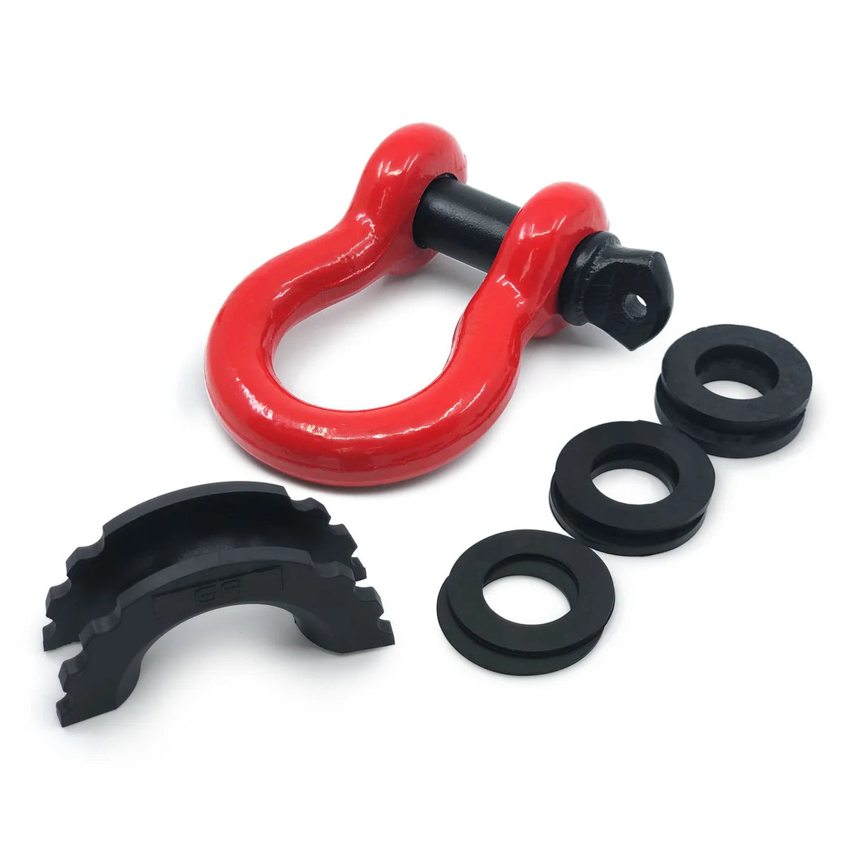 GearAmerica HD-Ring Shackles with Isolators – Red | 58,000 lb Breaking Strength GearAmerica