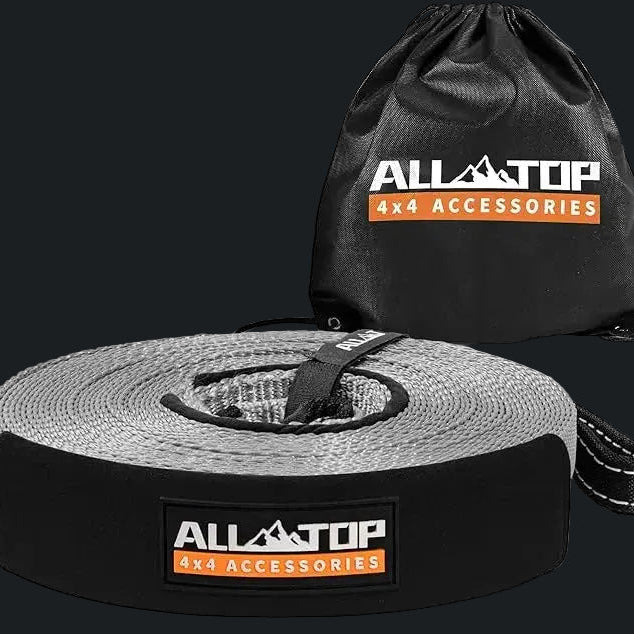 Heavy-duty 4x4 winch extension strap and storage bag for offroad use in Lebanon