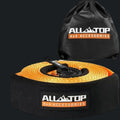 Bright orange recovery strap with carrying bag for 4x4 vehicles, ideal for offroad in Lebanon.
