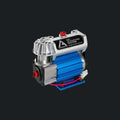 Compact ARB air compressor for offroad vehicles, blue and silver, for Lebanon 4x4 use