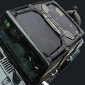 Sun shade mesh cover installed on Jeep Wrangler JK, offroad accessory in Lebanon