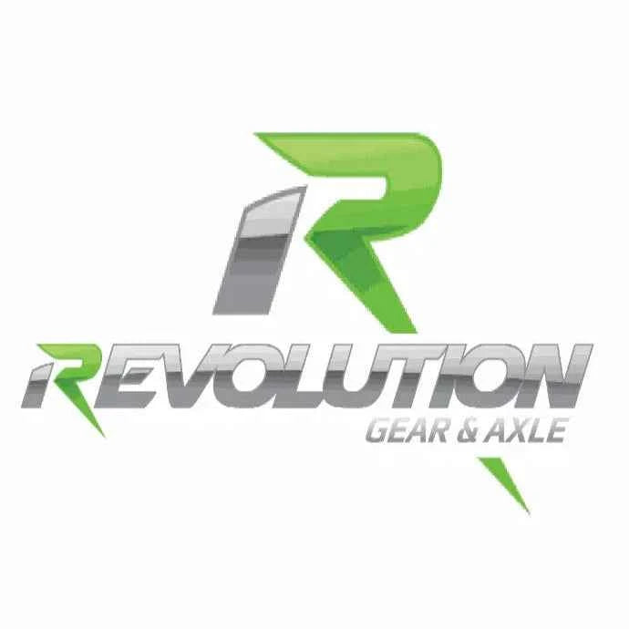 Revolution Gear & Axle logo in green and silver, automotive parts Lebanon