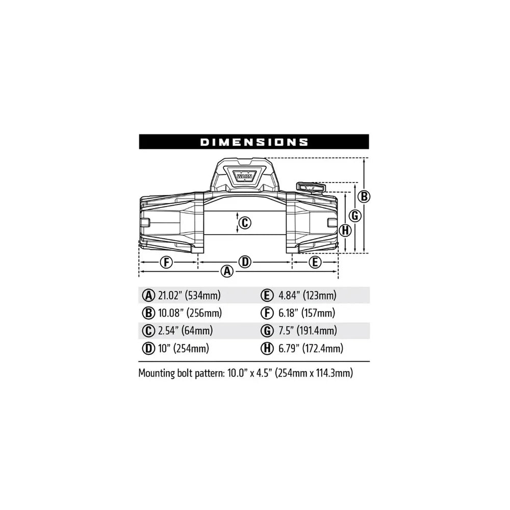 WARN VR Evo 12 Steel Cable WARN